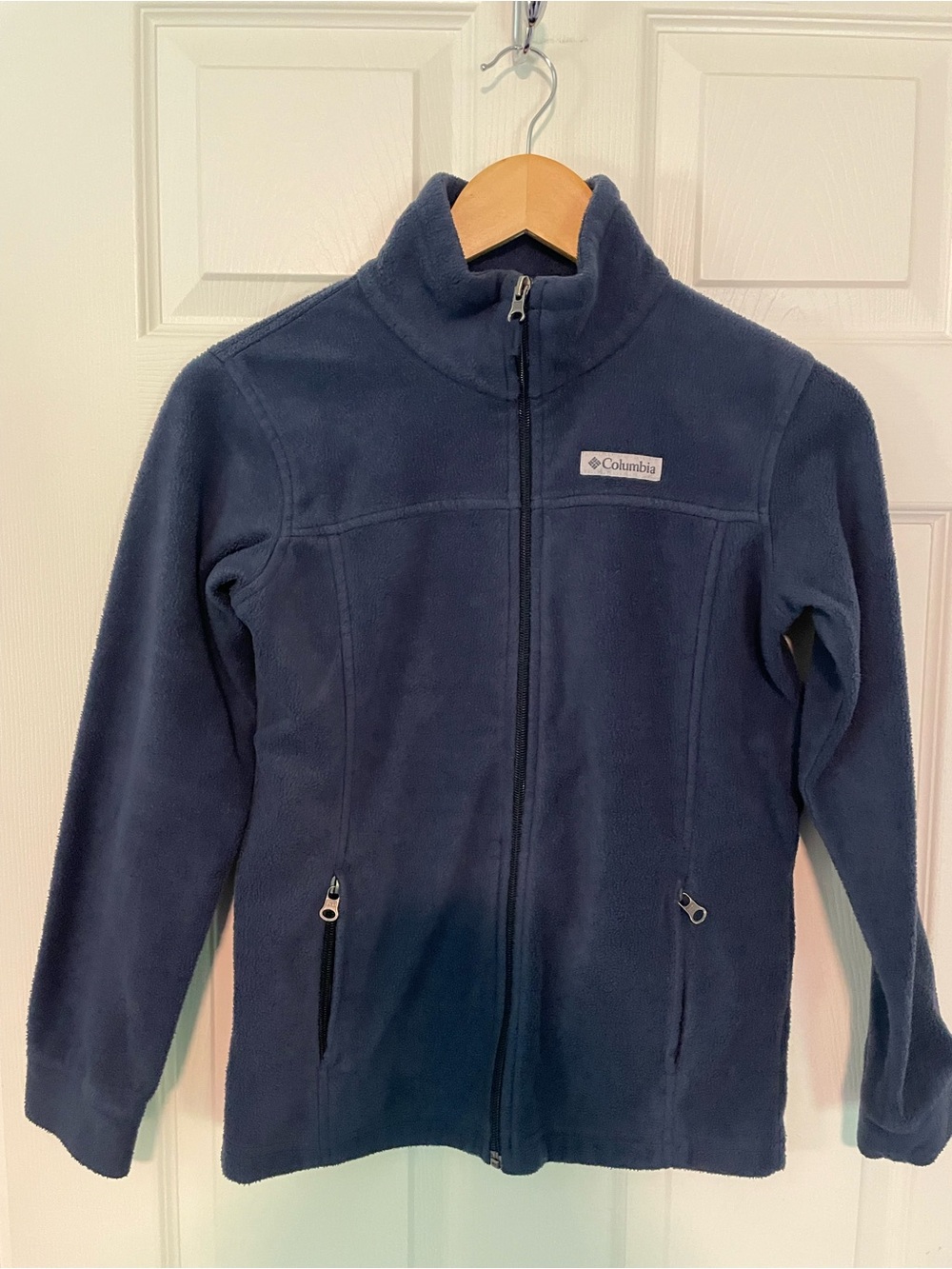 Columbia Navy Full-Zip Kids Puffer Fleece Jacket